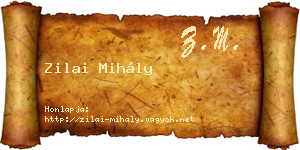 Zilai Mihály névjegykártya